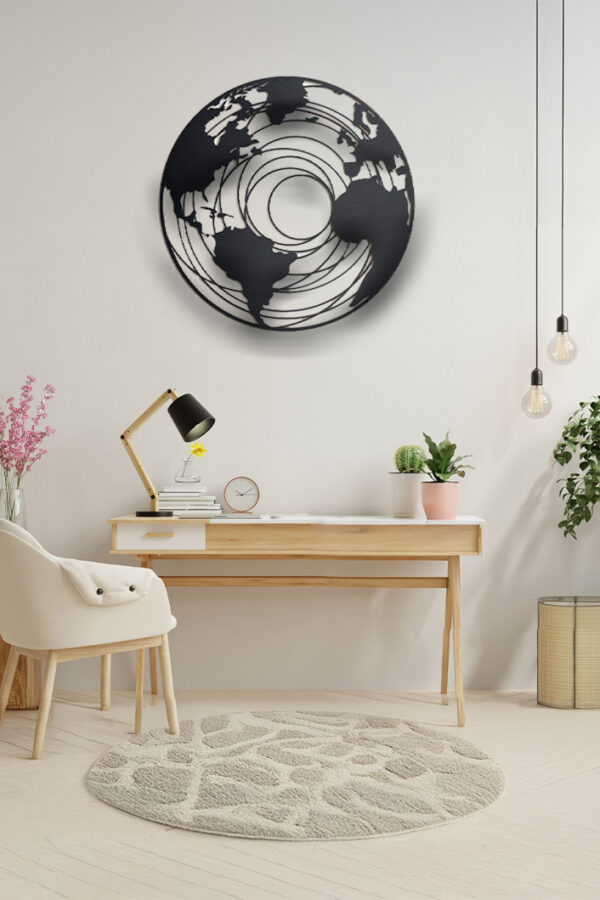 Dünya Haritası Metal Tablo