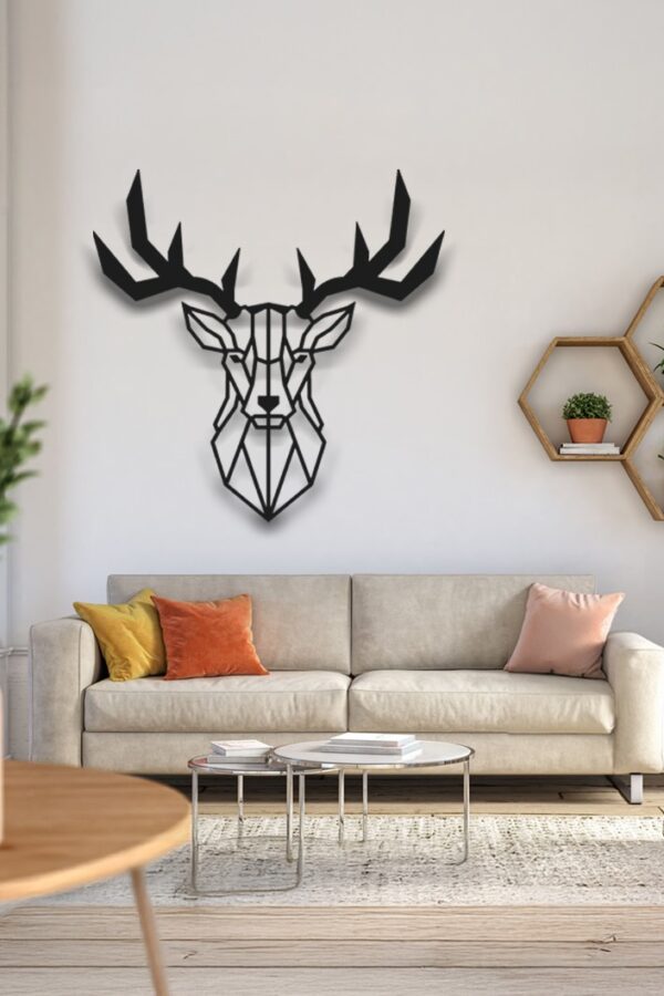 Geyik Kafası Metal Tablo