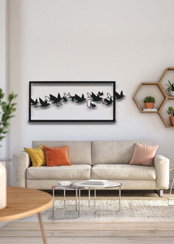 Özgür Kuşlar Metal Tablo Duvar Dekoru