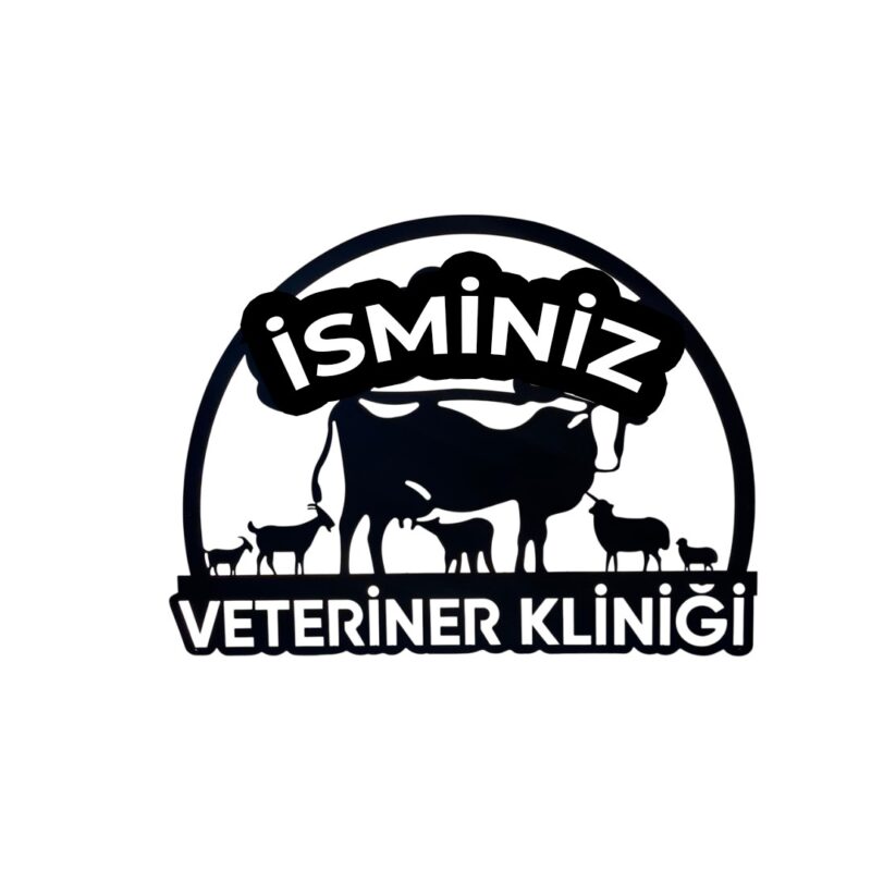 Veteriner Kliniği Metal Tablo