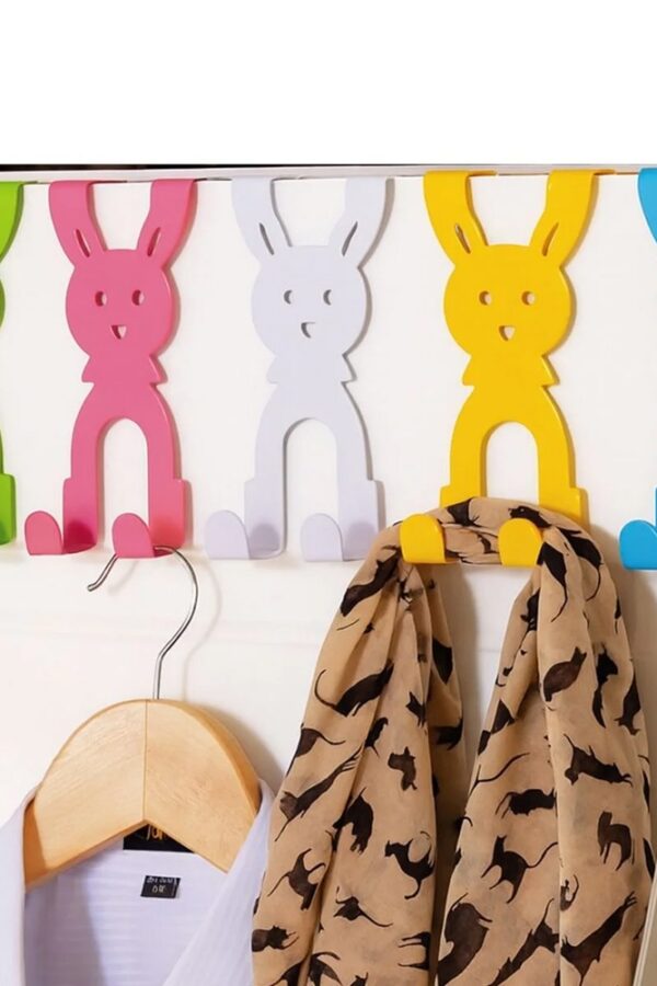 Renkli Tavşan Askılık Kapı Arkası